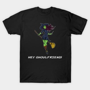 Funny Witch Ghoul Friend Graphic Design T-Shirt